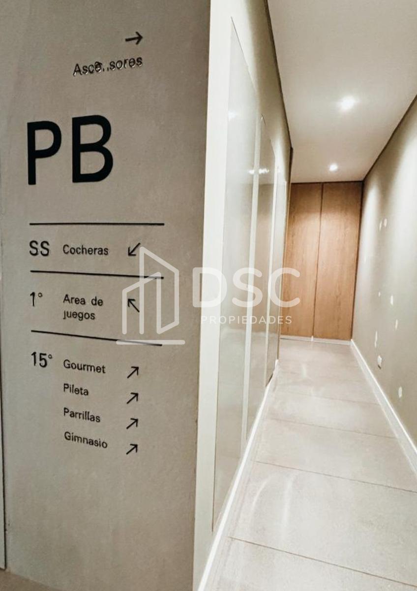 Departamento ambiente y medio en venta edificio full amenities