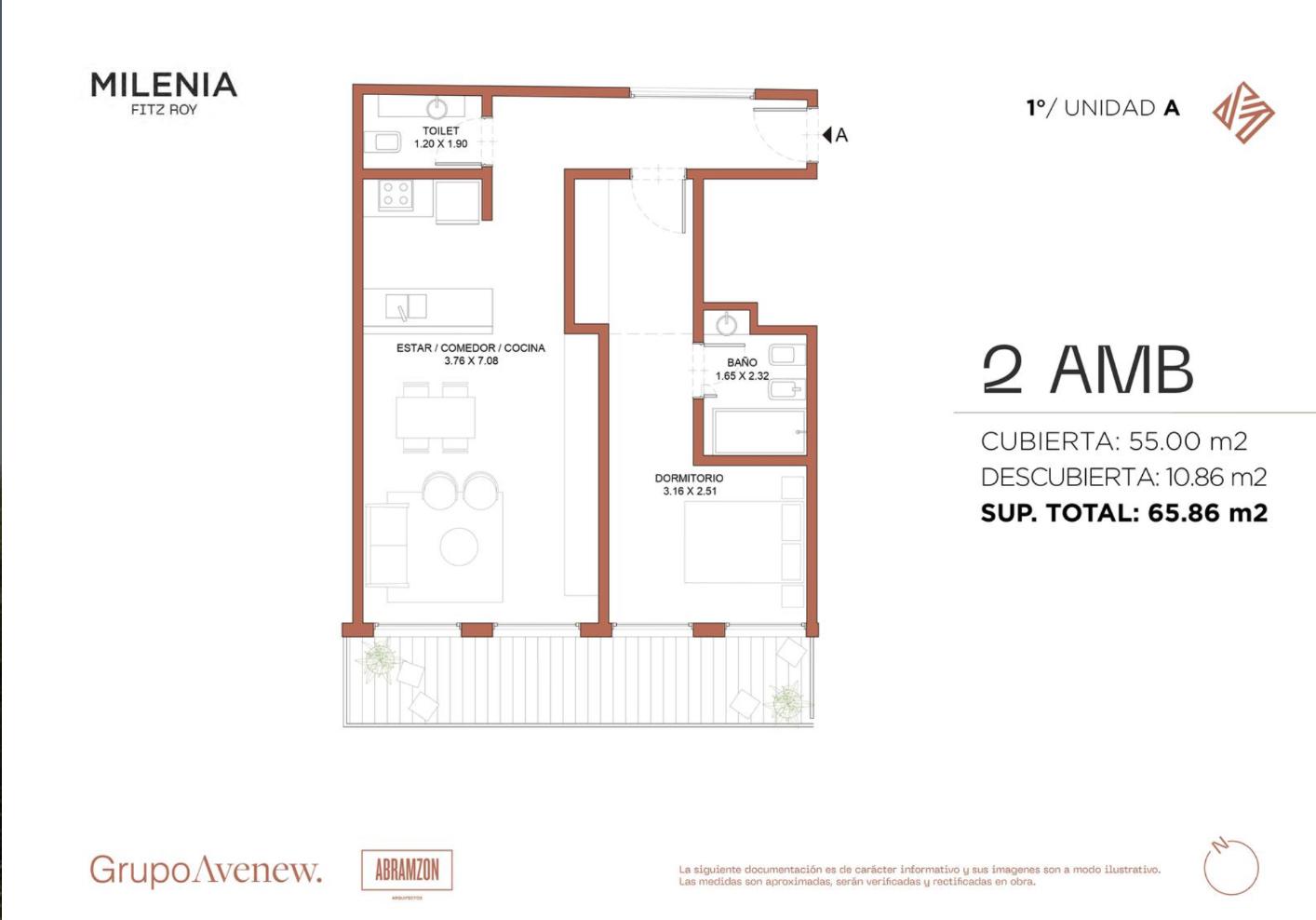 Departamento en Las Cañitas